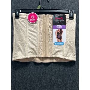 Maidenform Flexees Waist Trainer Lace Cincher Beige W82006 Womens 2XL NEW